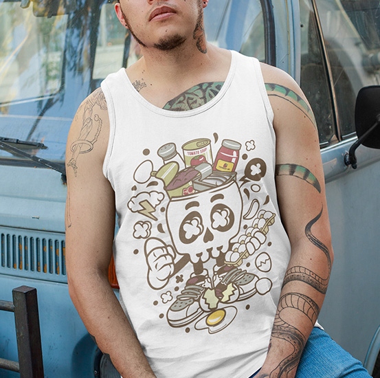 TANK TOP ANIMOWANE EGG SKULL Marka inna