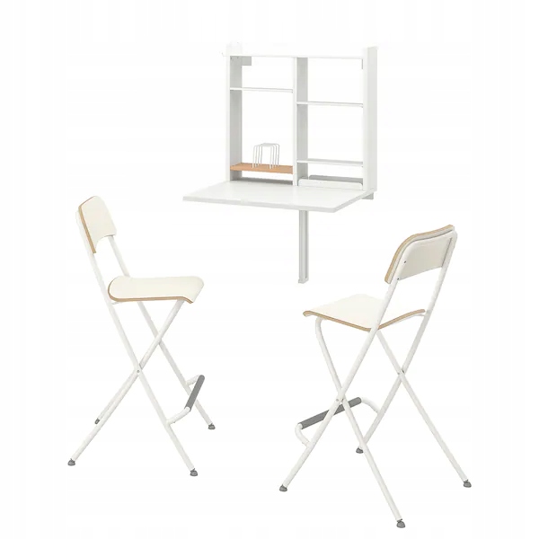 

Ikea Norber Franklin Stół i 2 krzesła biały