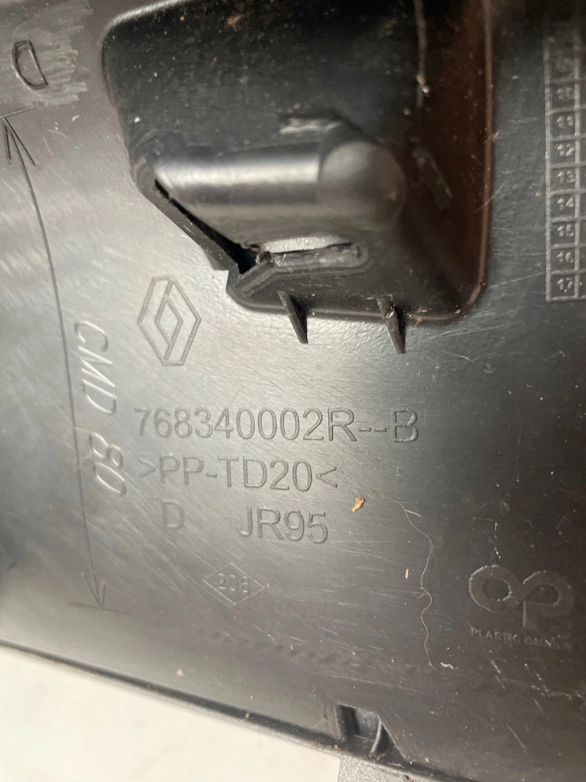 moulding cover slupka windows front front right Renault Scenic III TED69