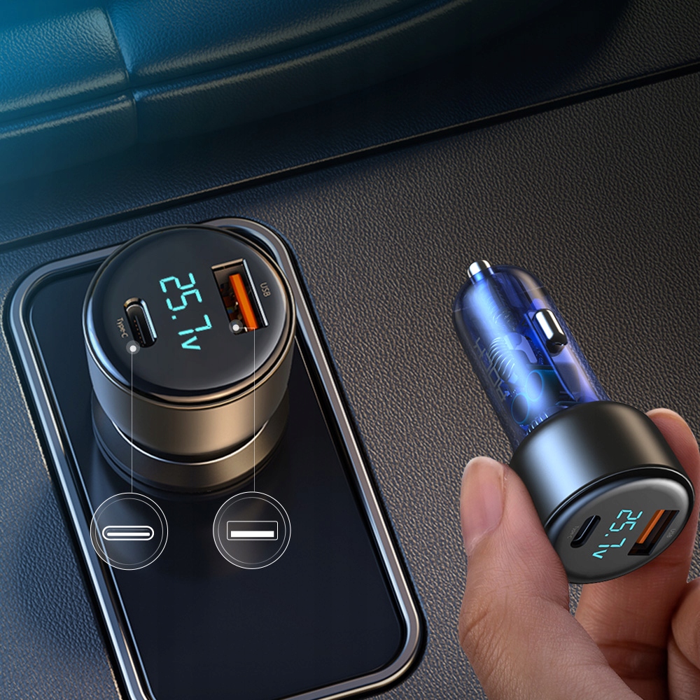 Ładowarka Samochodowa 72 W USB+USB-C Bardzo mocna Producent inny