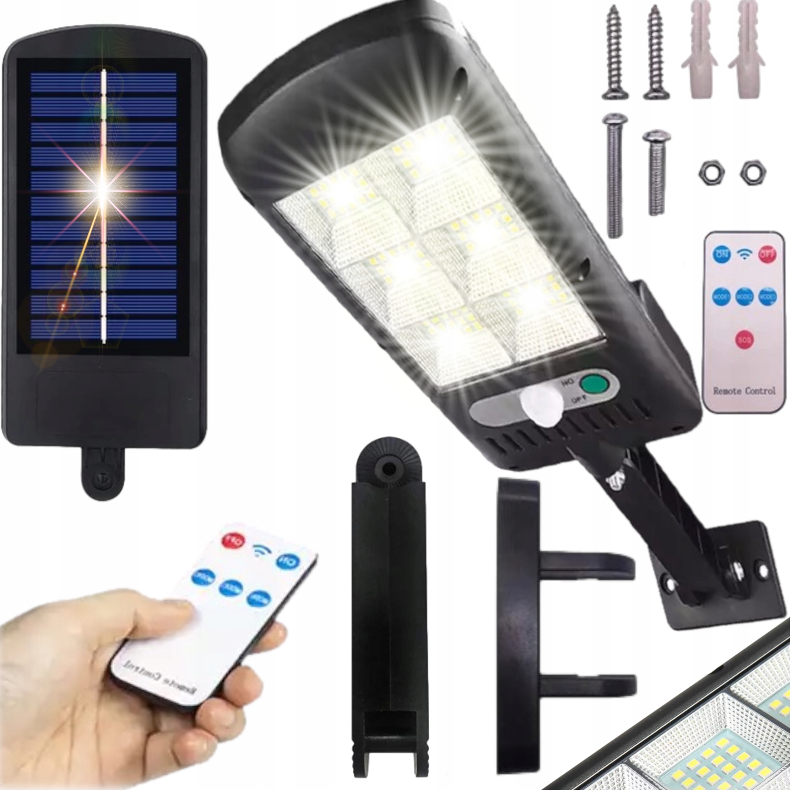 

Lampa Solarna Uliczna Czujnik Ruchu Pilot Latarnia