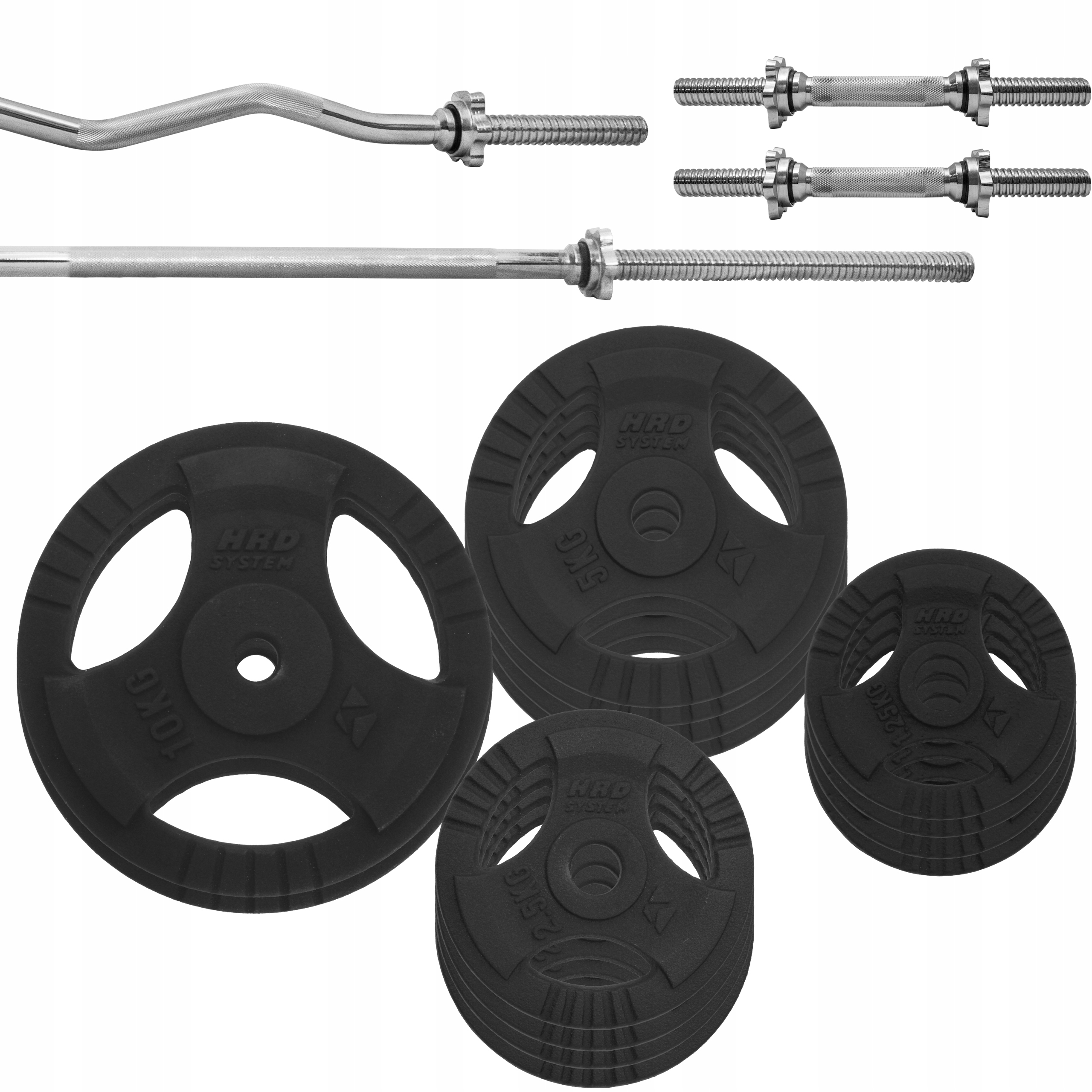 

Zestaw 55 kg obciążenie żeliwne 29mm + 4x Gryf