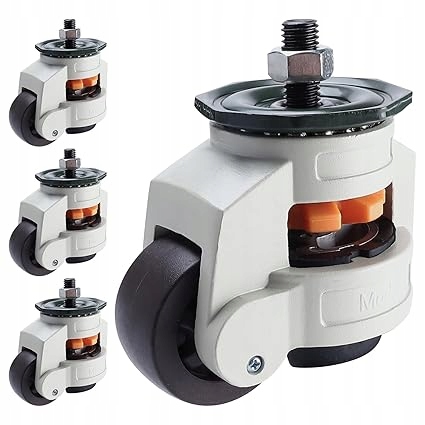 4 kusy otočných koleček, 50 mm vyrovnávacích, 2000 kg