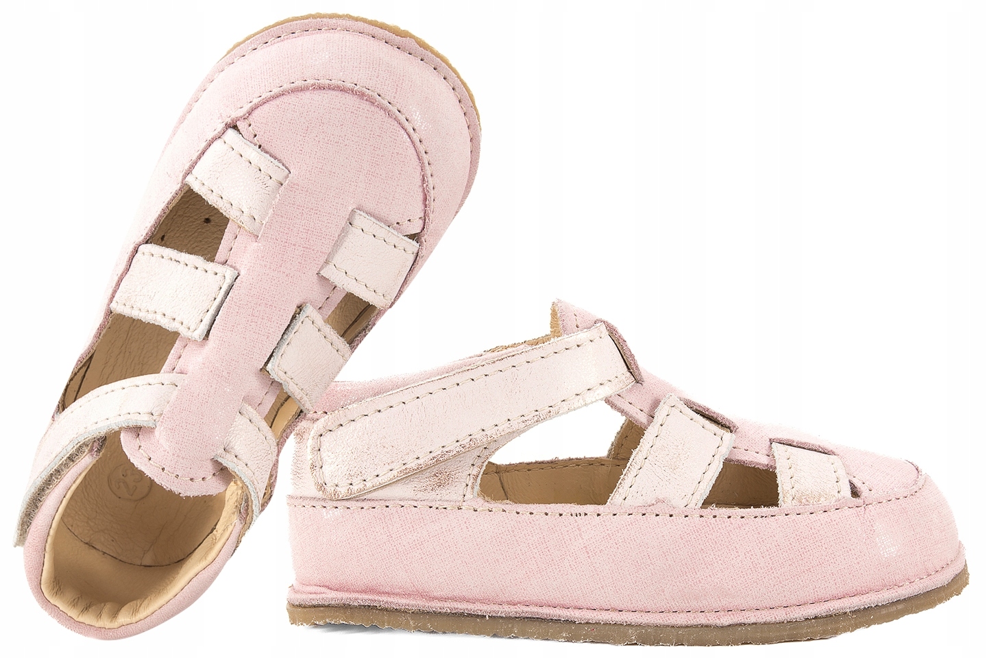 Obex Lasti Outdoor Barefoot Sandałki Skórzane Kapcie Papcie j.róż Różowy 26