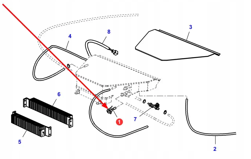 LA9967925 Zawór układu klimatyzacji Marka maszyny Fendt Inna Massey Ferguson