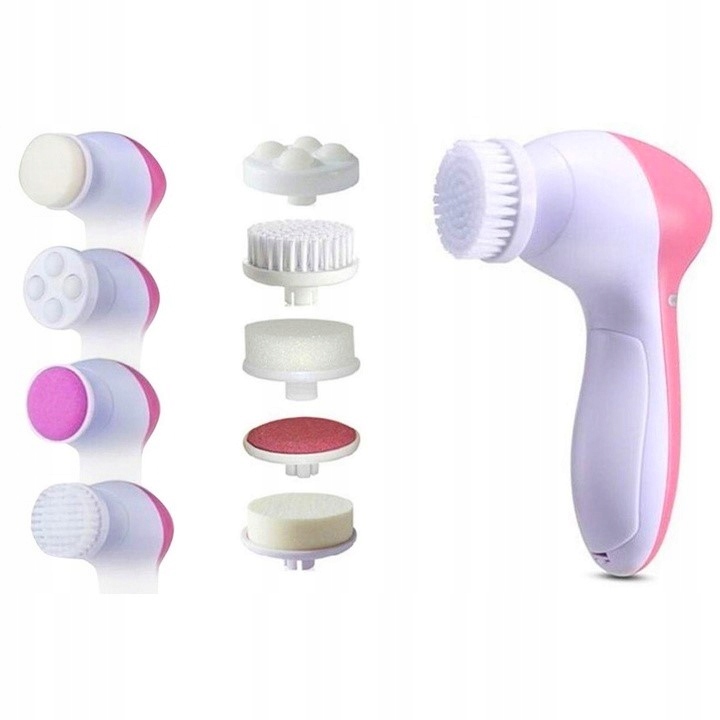 SZCZOTECZKA SZCZOTKA DO CZYSZCZENIA MYCIA TWARZY MASAŻER PEELING 5IN1 Model 15626