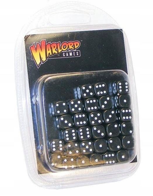 Zestaw Kości D6 10mm Black czarne (Warlord)