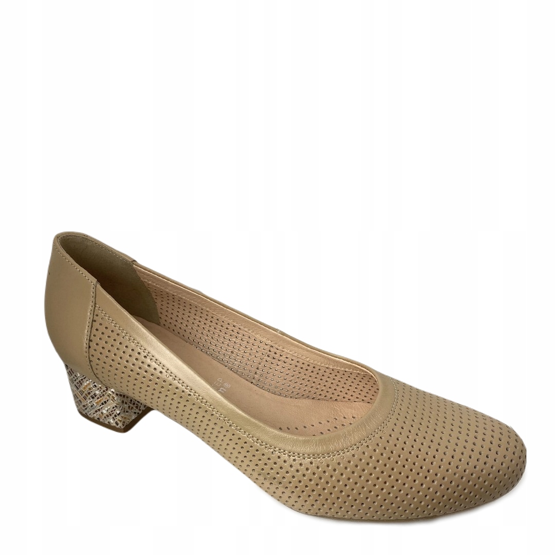 Dámské lodičky Arka kožené 6057/2170/2127 Béžová 37, Béžová