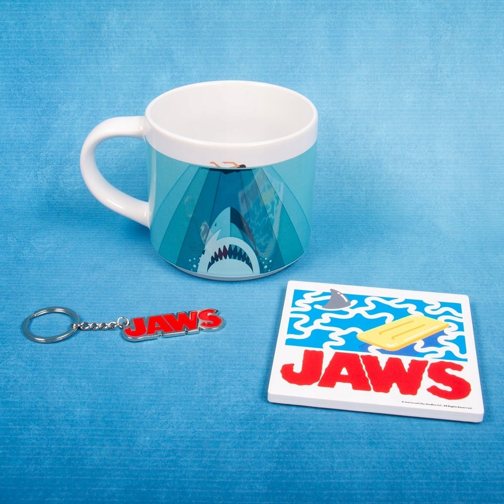 Jaws Krabička hrnek 250 ml podstavec Přívěsek Na Klíče na klíče