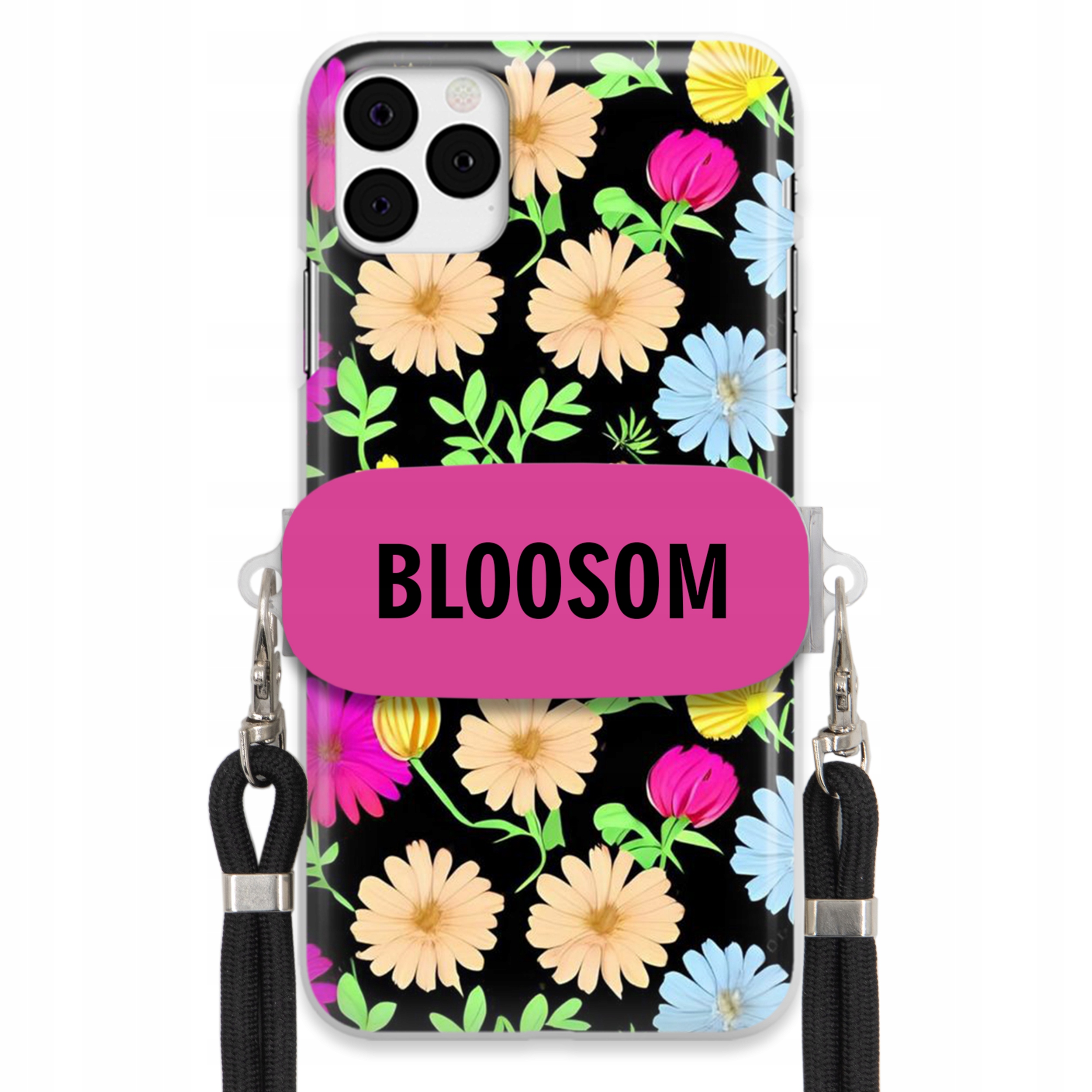 Pouzdro Držák Crossbody pro iPhone 11 Pro Kryt Case Květiny Bloosom Flower