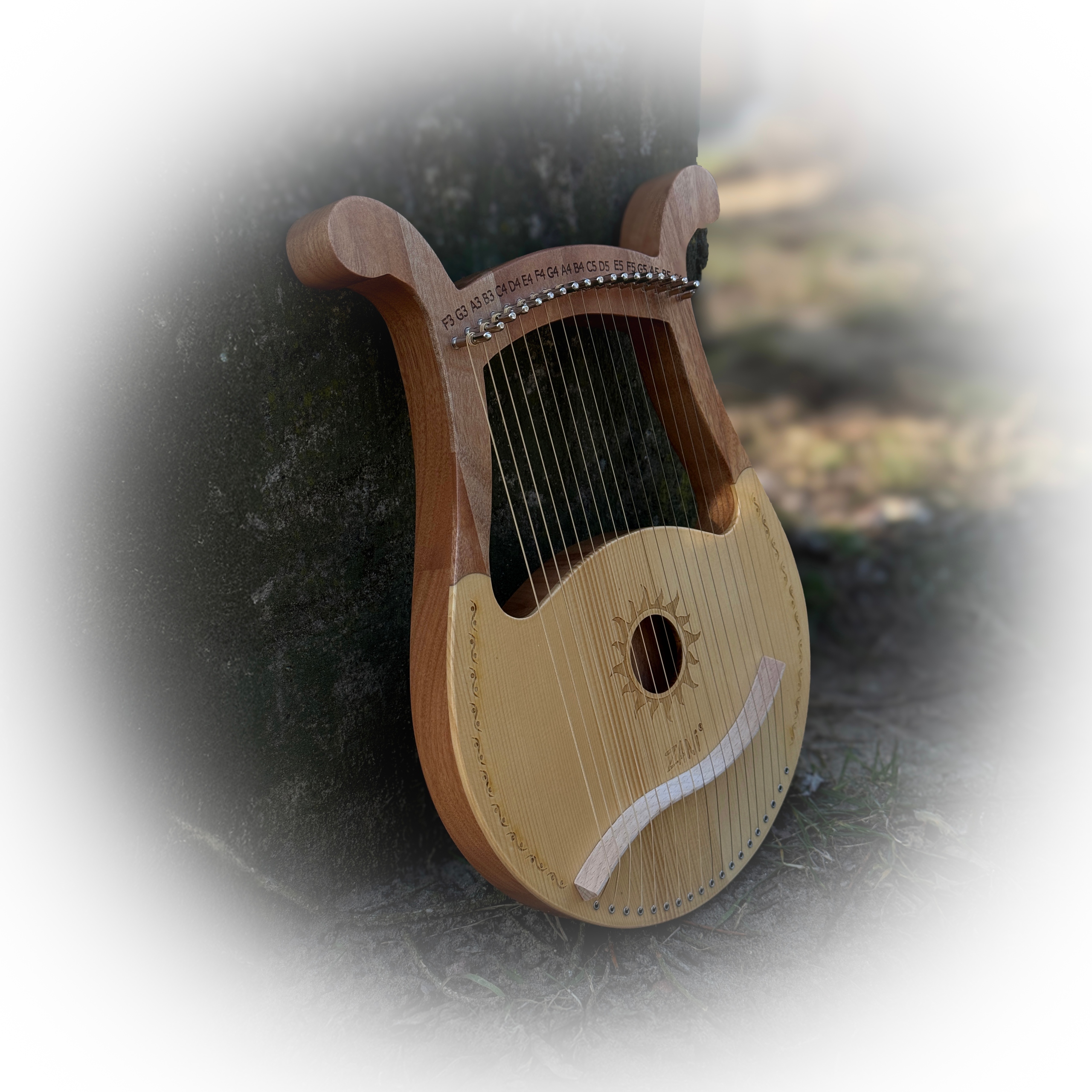 Pěkná Velká Harfa 19 Strun Z Přírodního Dřeva, Krásný Zvuk Ebook