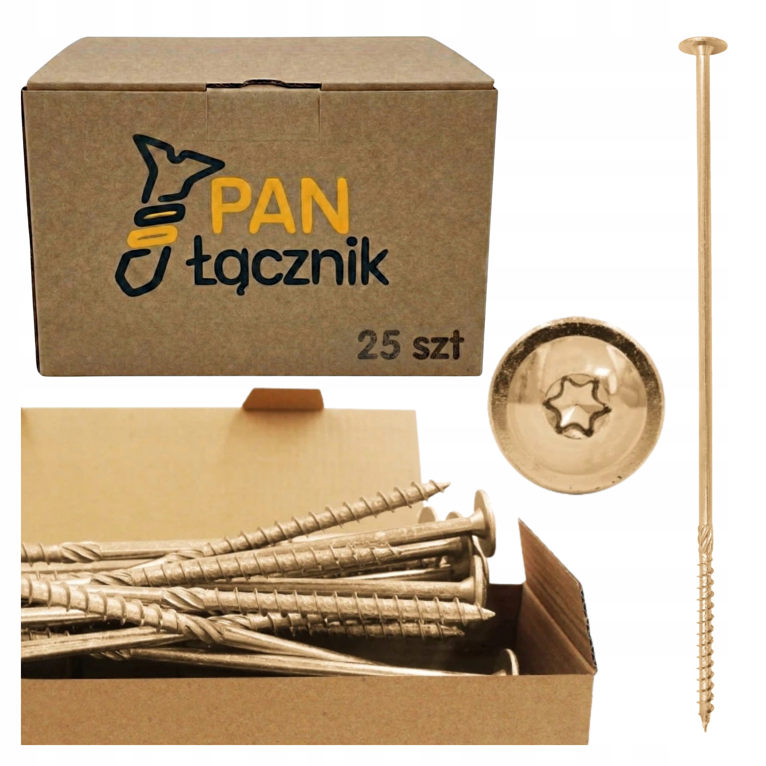 Tesařské Vruty Do Dřeva 10x380 Talířové Torx 25 Ks 10380 Pan Łącznik