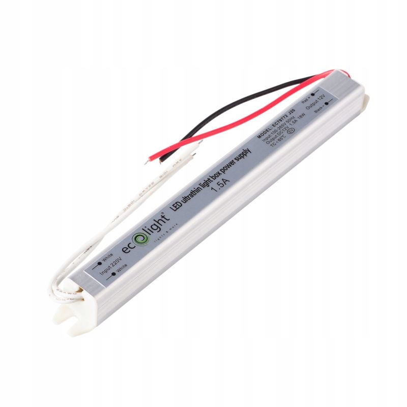 Zasilacz Led 12V Transformator 18W Do Taśmy Led Cob Smd Uniwersalny