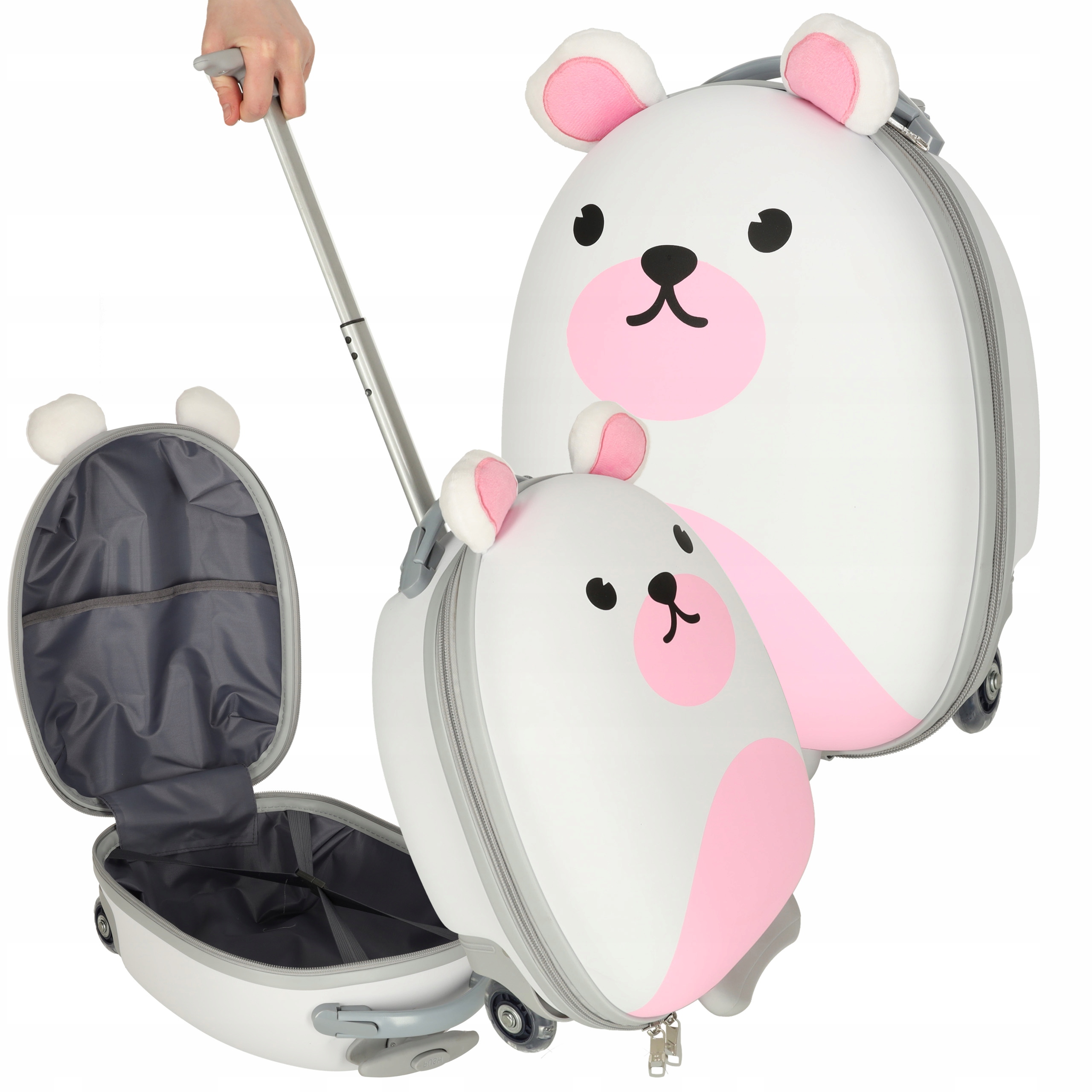 WALIZKA PODRÓŻNA DLA DZIECI ŚWIECĄCE KÓŁKA BAGAŻ PODRĘCZNY DZIECIĘCY MYSZ
