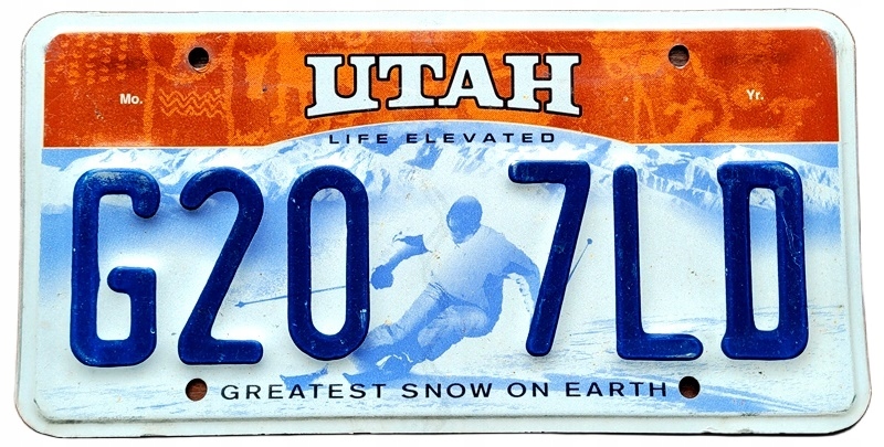 Utah - tablica z USA dla kolekcjonera