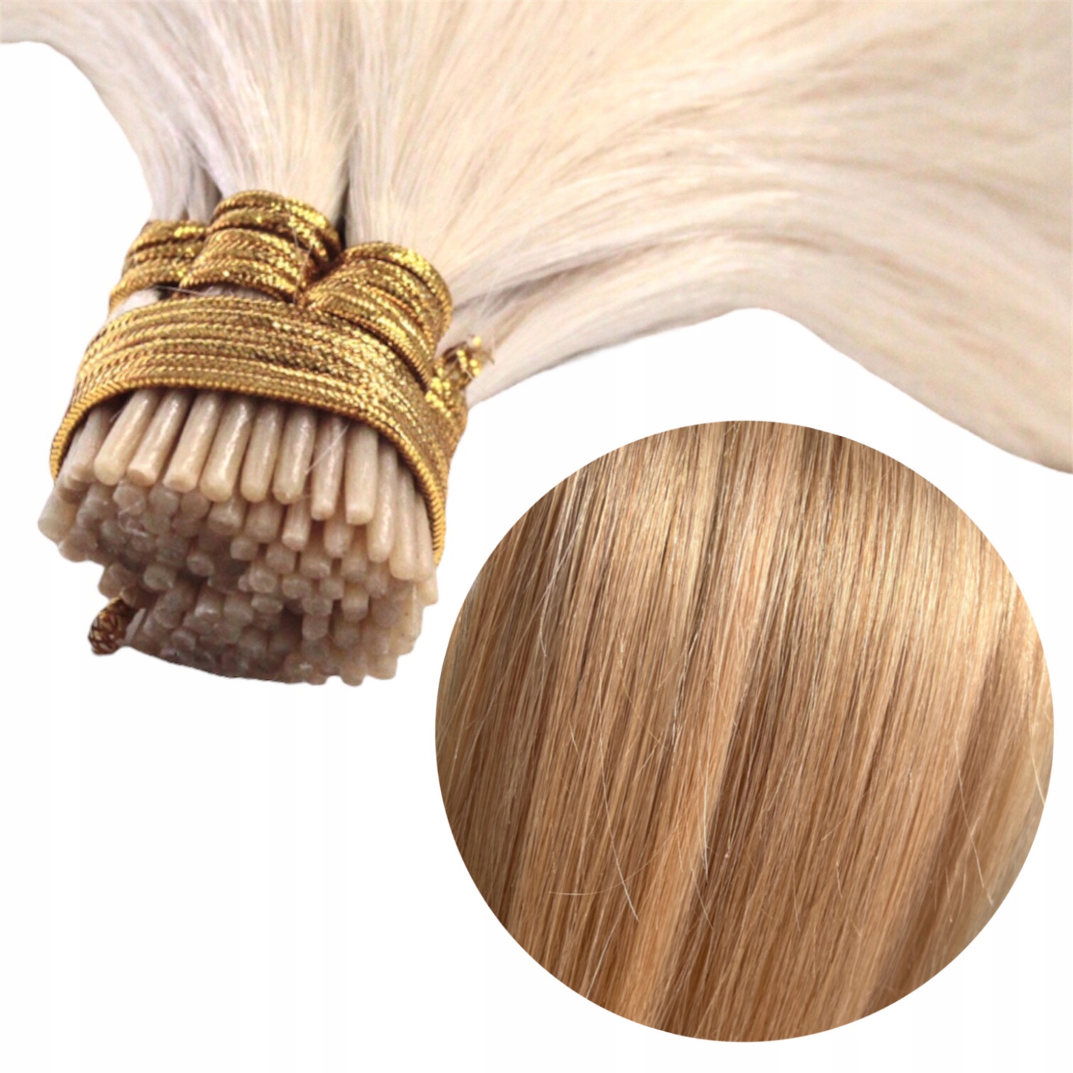 Příčesek Do Vlasů Přírodní Pásek 50 cm kroužky #27