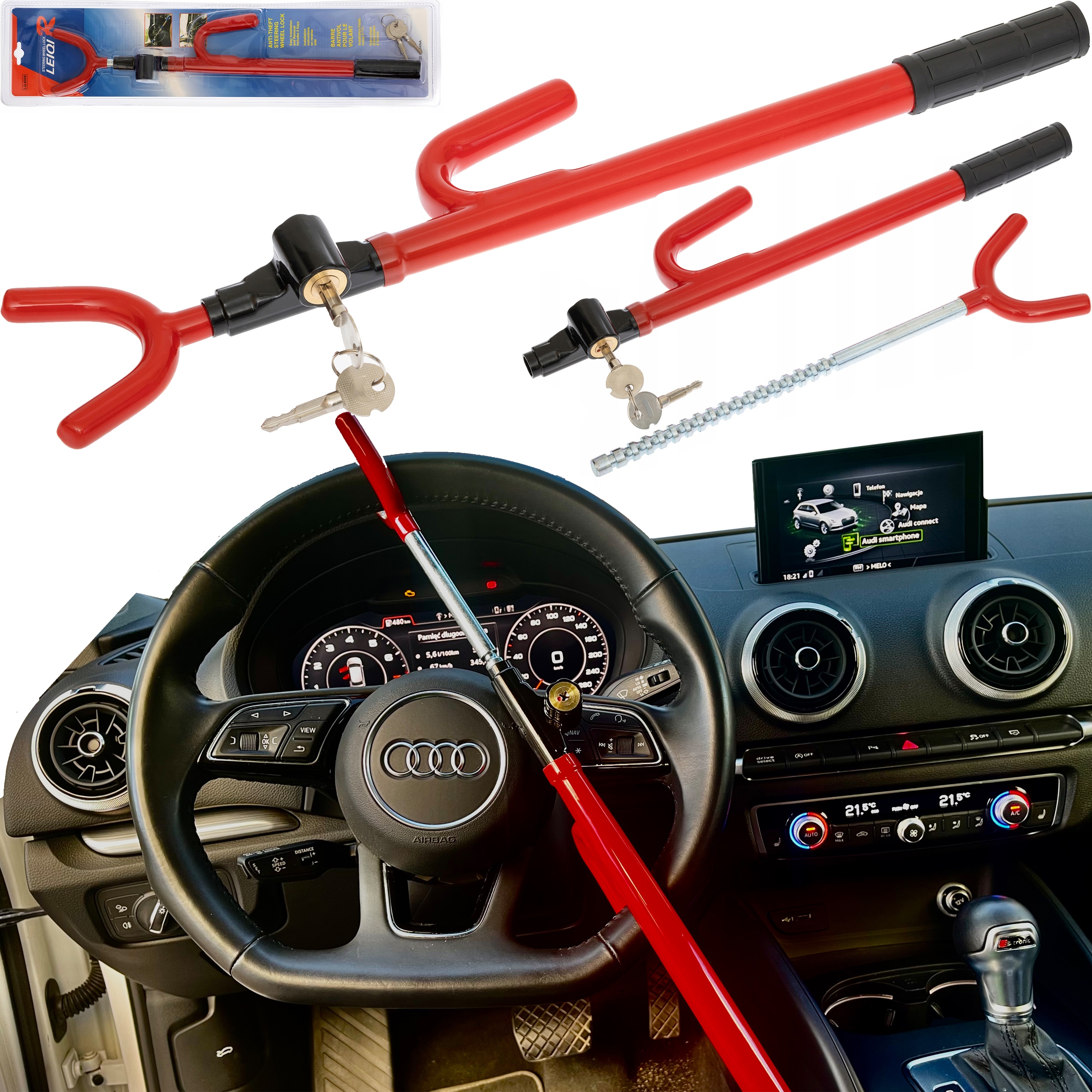 

Blokada Na Kierownice Samochodową Antykradzież