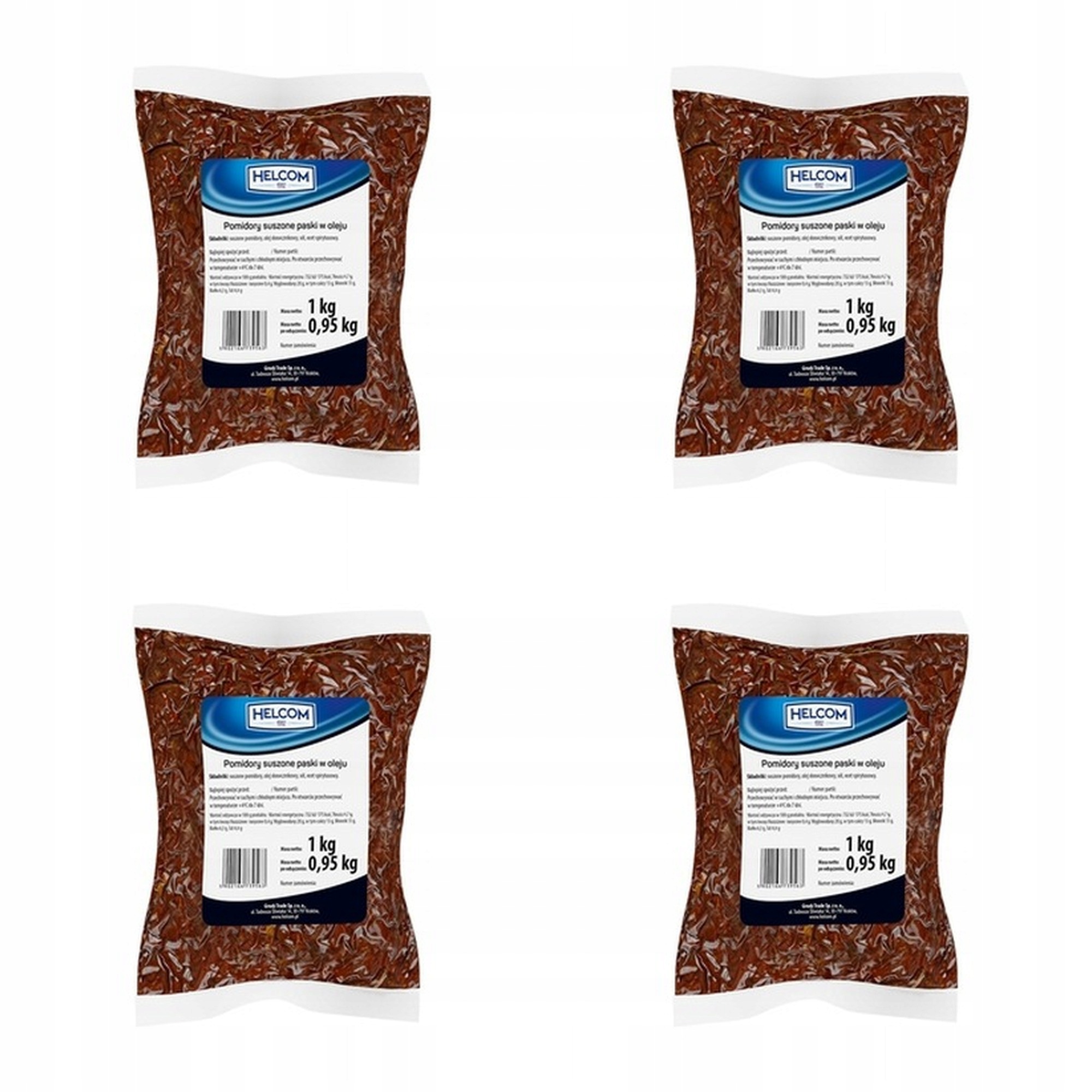 4x 1000g Helcom Pomidory suszone paski w oleju Karton