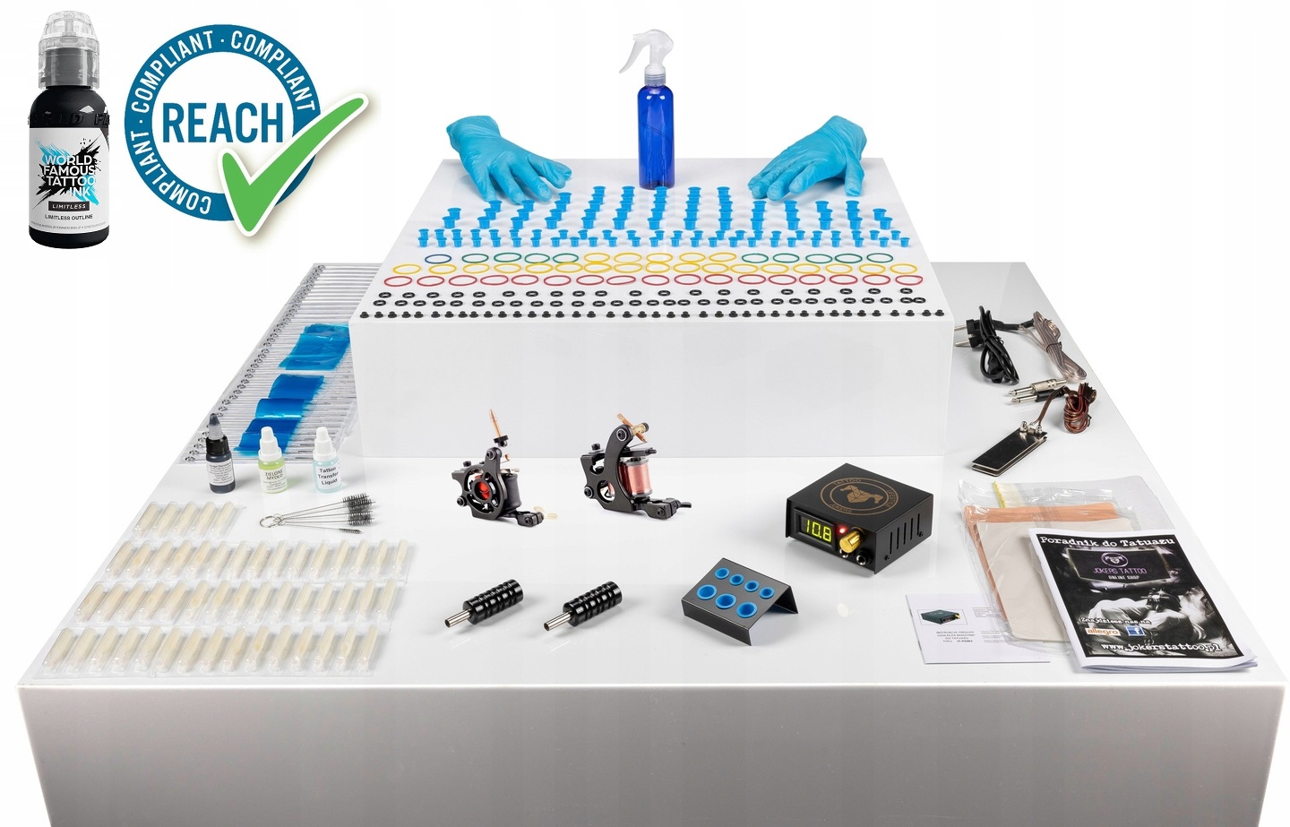 

Komplet Zestaw Maszynki Tatuażu 50 igieł Kompletny