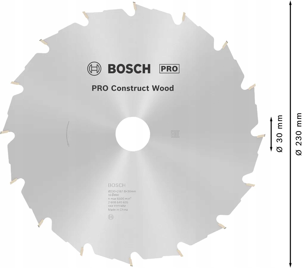 BOSCH TARCZA WIDIOWA DO DREWNA Z GWOŹDZIAMI 230mm Marka Bosch