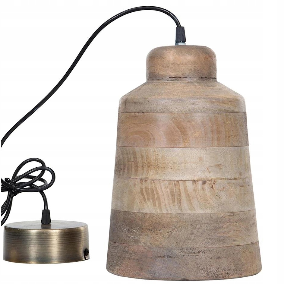 Závěsné Stropní Svítidlo Nad Stůl Boho Dřevěná Přírodní Do Obývacího Pokoje 30 cm