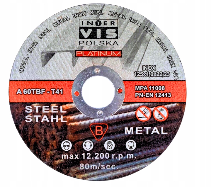 TARCZE DO CIĘCIA METALU 125x1 INTER-VIS PL