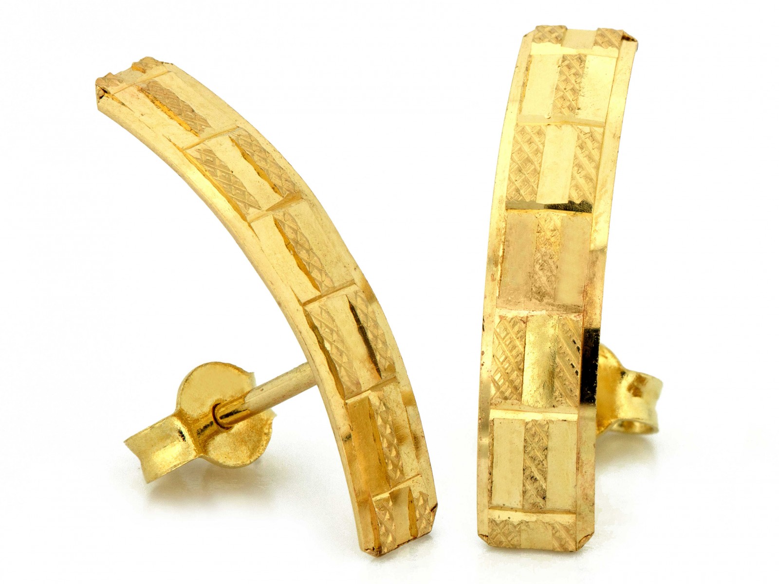 Zlaté náušnice 585, elegantní značkový design