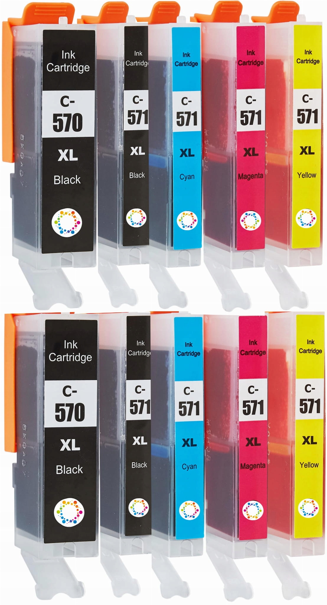 

10x Tusze Do Canon PGI570XL CLI571XL MG5750 MG6850