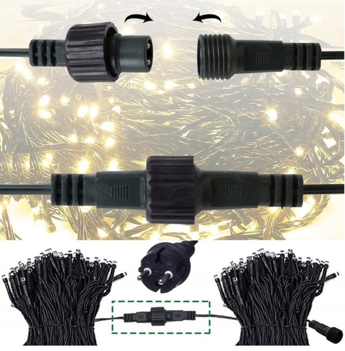 LAMPKI CHOINKOWE BIAŁE ZIMNE 200 LED FLASH 15 M Motyw inny