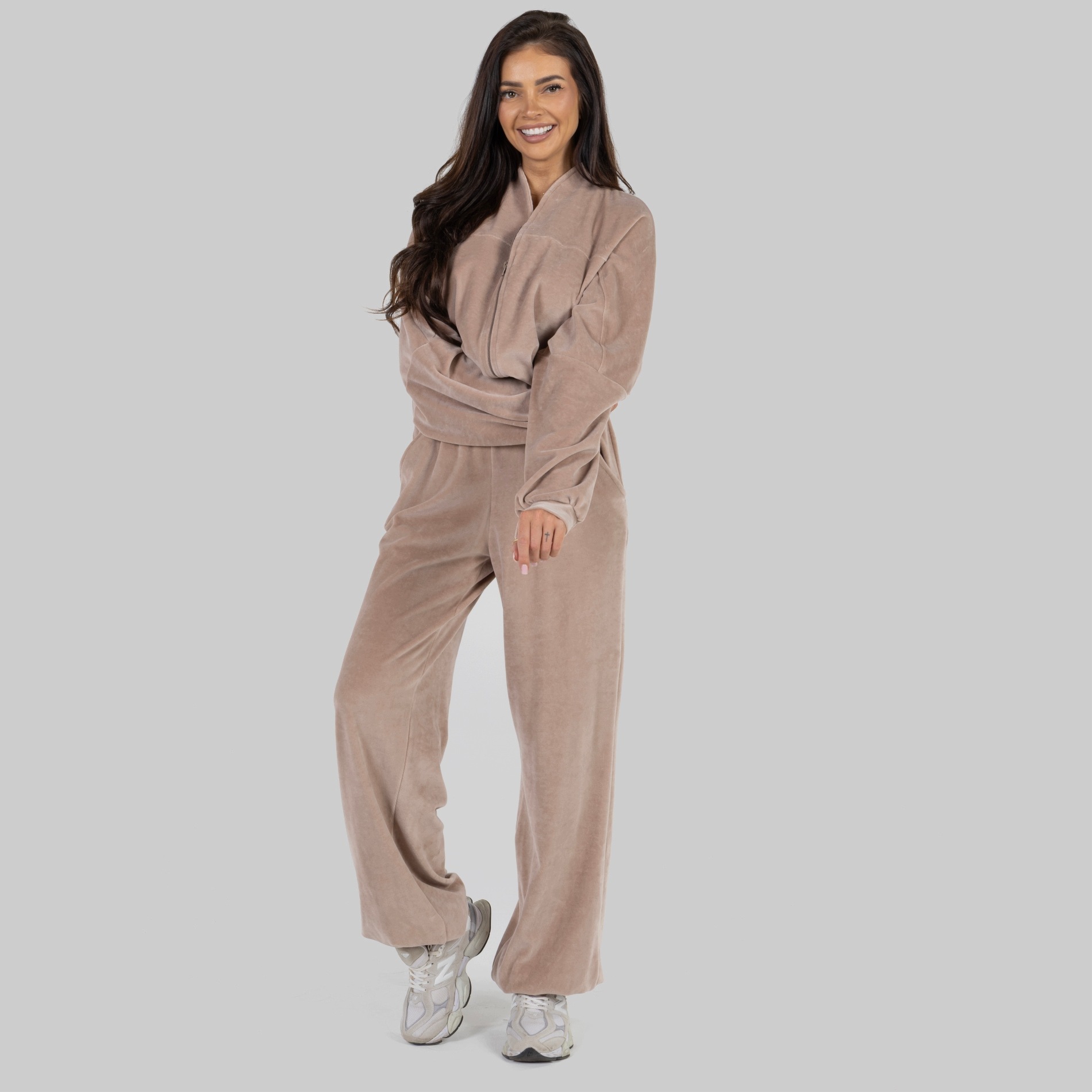 Béžový komplet Allyson mikina kalhoty Agatha Studio One Size