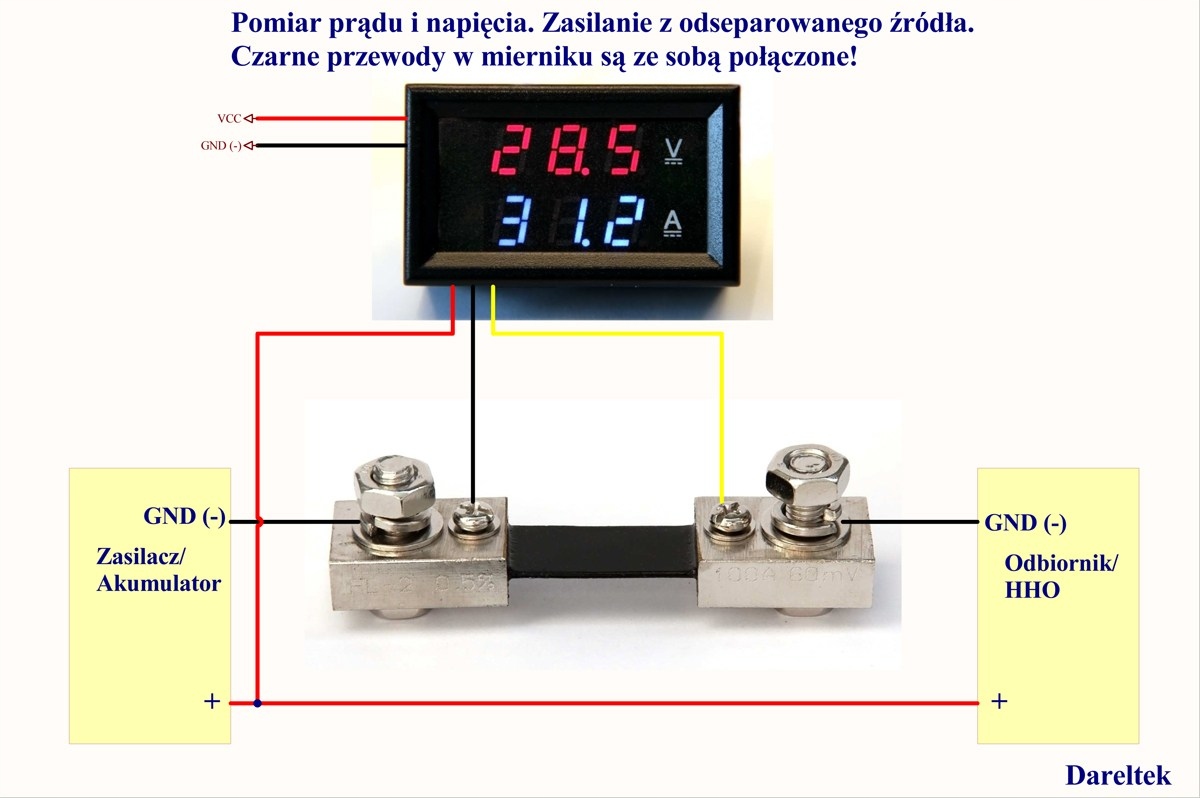 Woltomierz DC 100V Amperomierz 300A + bocznik. R+B Kod producenta DC 100V, 300A + bocznik