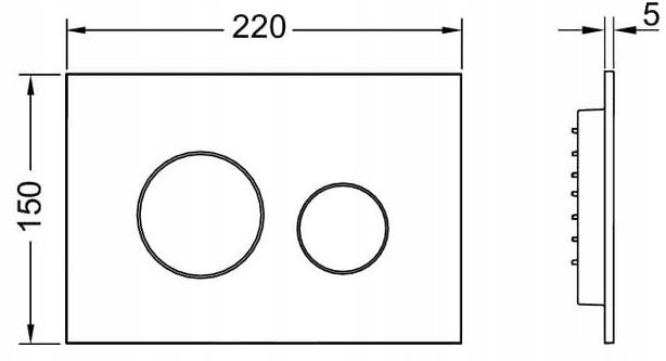 Czarny Matowy Przycisk Loop Do stelaża TeCe Marka Tece
