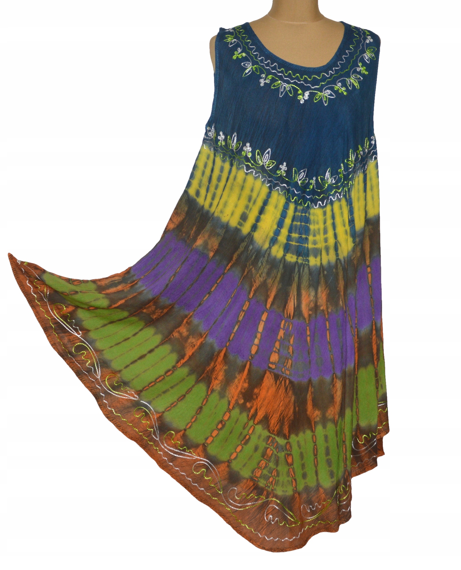 

Indyjska Sukienka na plażę lato wiskoza Batik 2XL