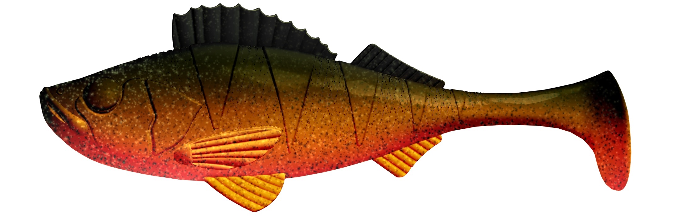 Guma Przynęta Libra Lures Perch Shad 5" 12,5CM 111 Angry Carrot 4 Sztuki