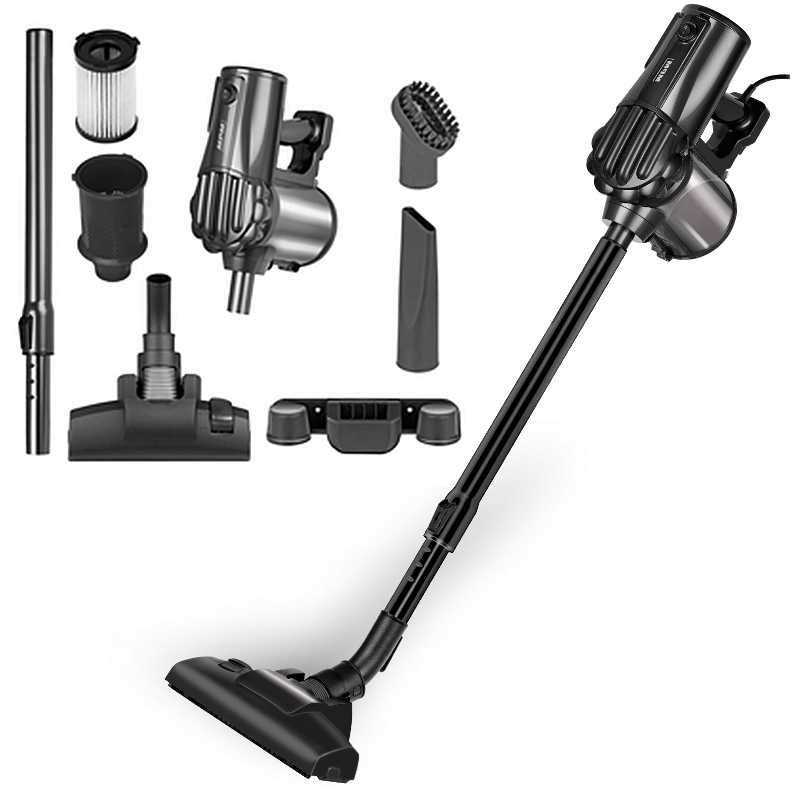 Odkurzacz pionowy przewodowy mocny Mpm Mod Długi Kabel Mocny Ssanie Lekki