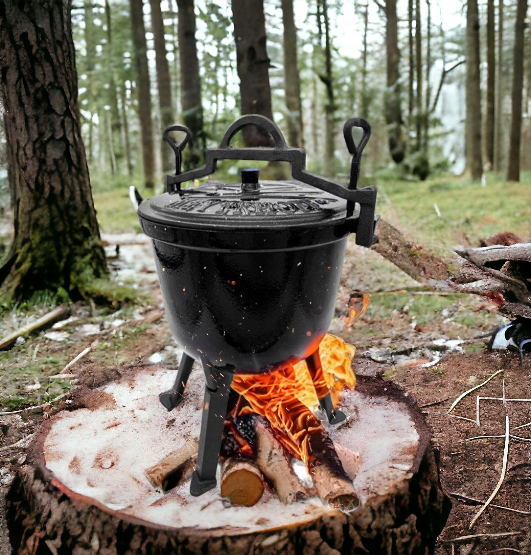 KOCIOŁEK ŻELIWNY EMALIOWANY STOJĄCY 8L PIECZONKI PRAŻONE DUSZONKI PRAŻUCHY Producent Meyerhoff