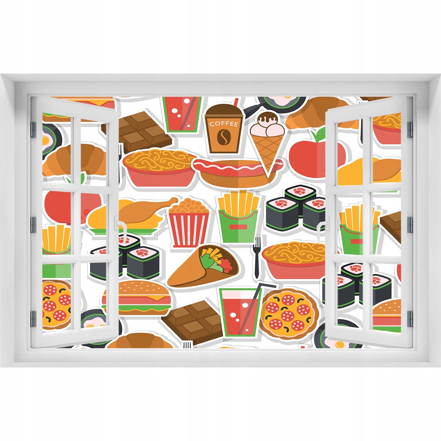 

Samoprzylepna Naklejka ścienna Fast food 90x60