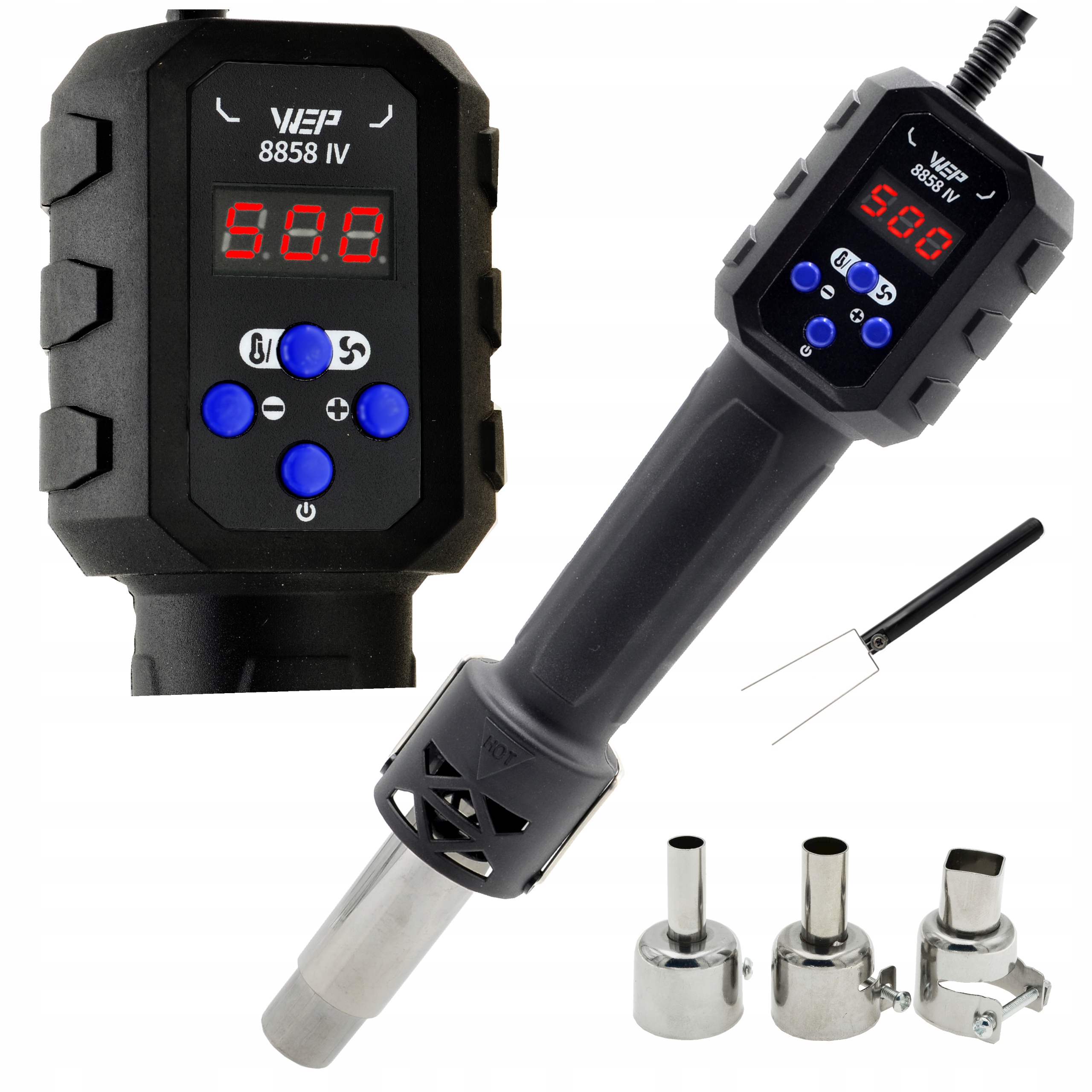 Stacja Lutownicza Hotair Wep 8858-IV mała, przenośna +Zestaw dysz