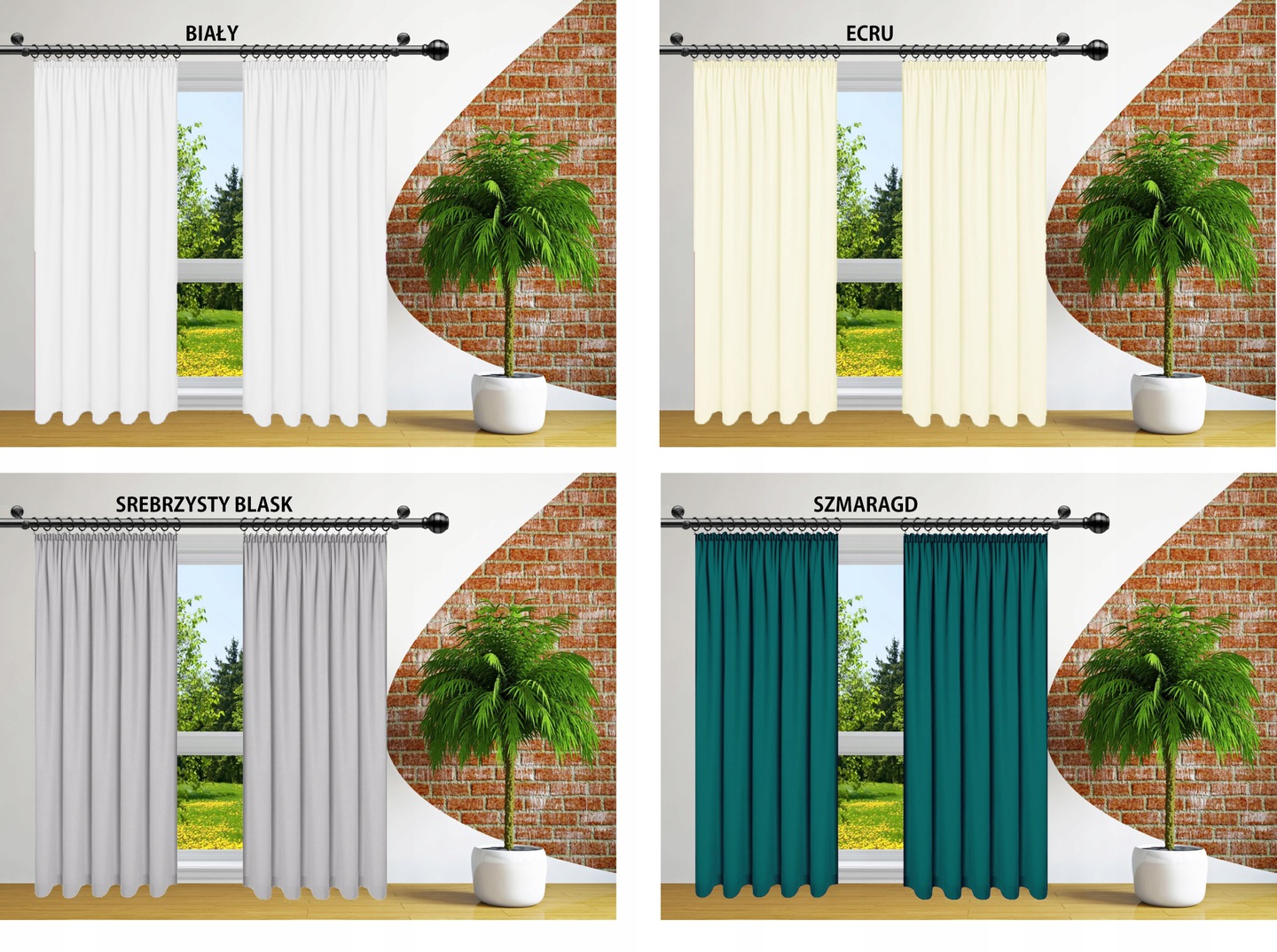 GOTOWE ZASŁONY NA ŻABKI 140x250 ZASŁONA NA TAŚMIE Wysokość produktu 250 cm