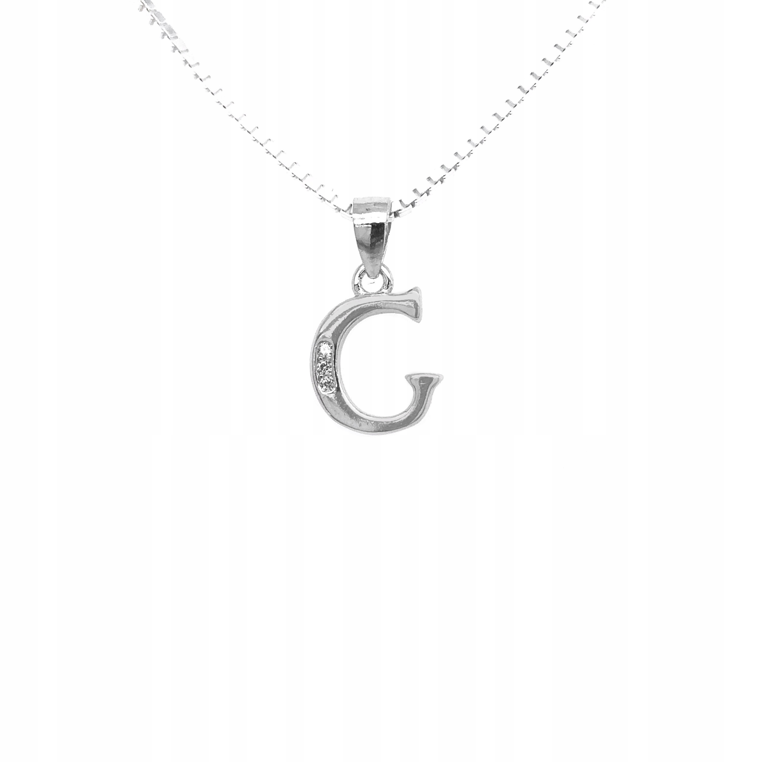 

Literka srebrna "g" wisior