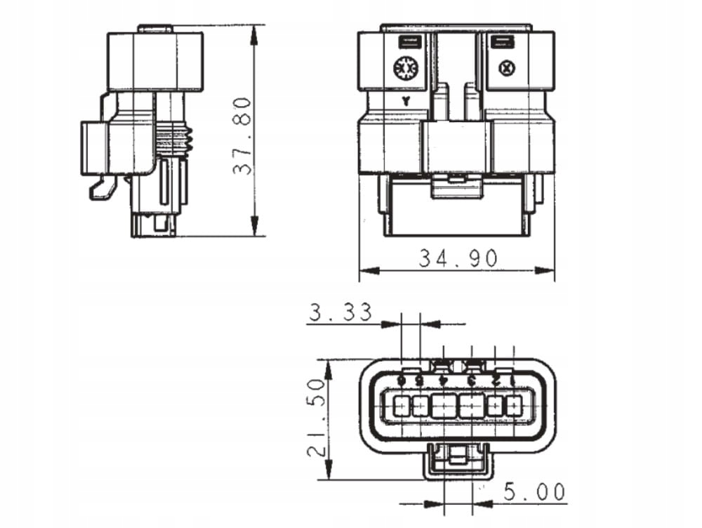 Wtyczka 6-pinowa SICMA 1,5 / 2,8 Producent części e-connectors