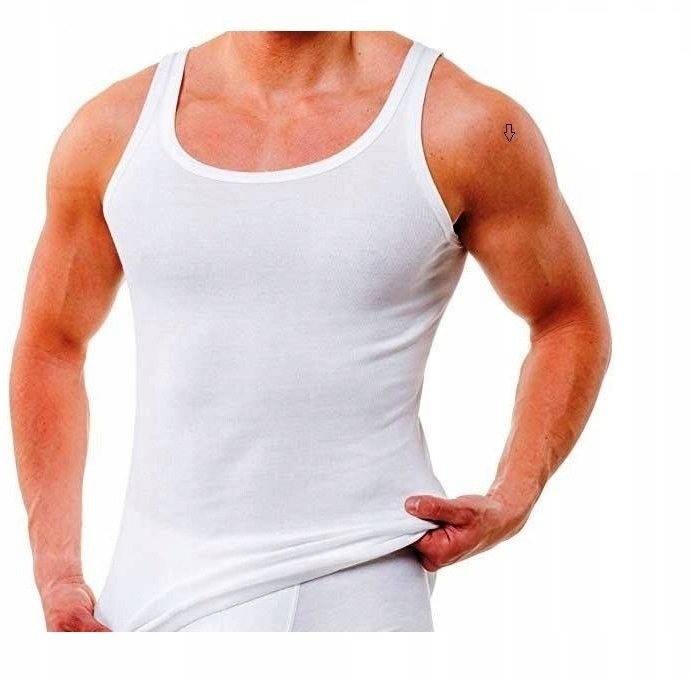 Podkoszulka na ramiączka męska gładka bawełna