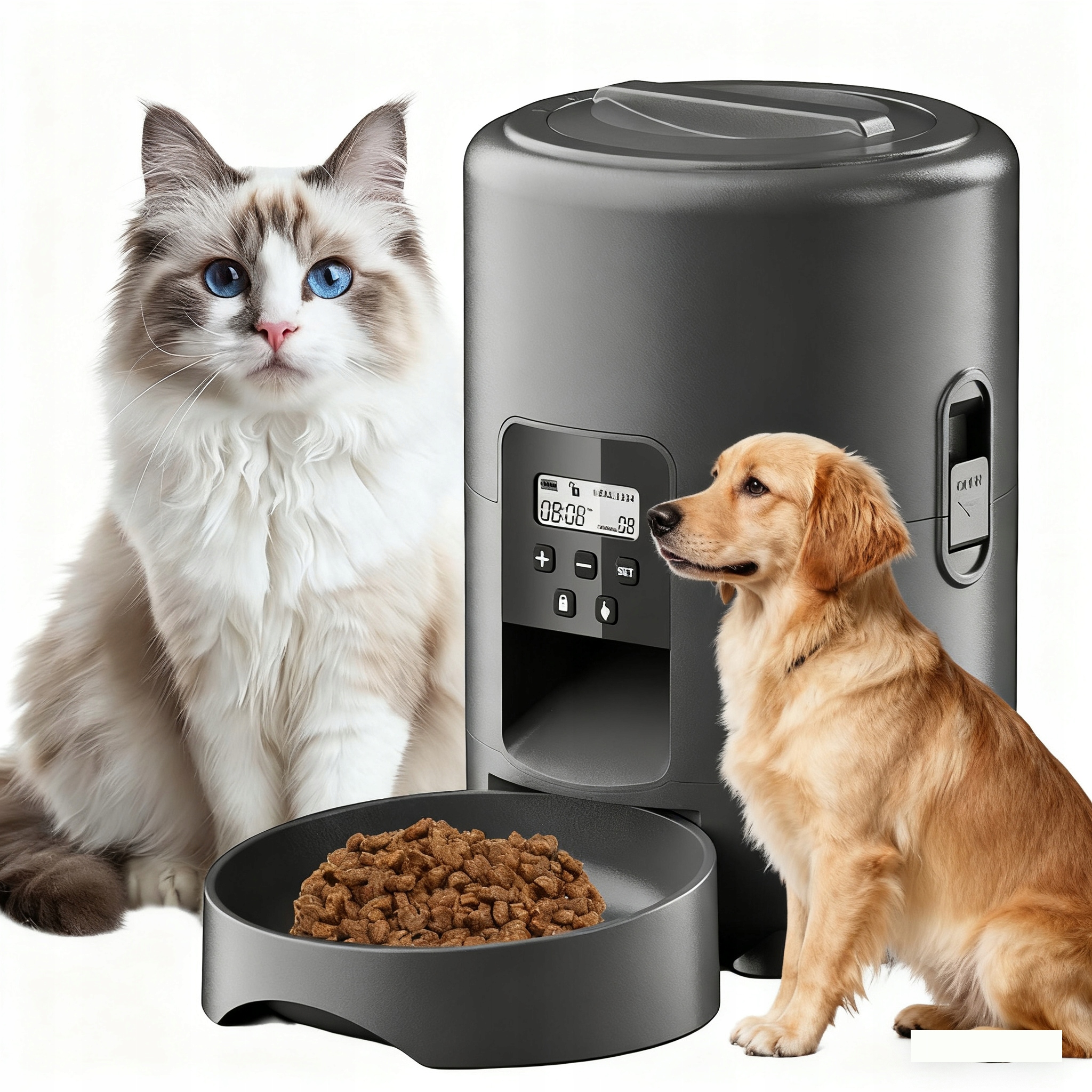 Smart Automatyczny Dozownik Podajnik Karmy Dla Kota I Psa 2L Duza Usb