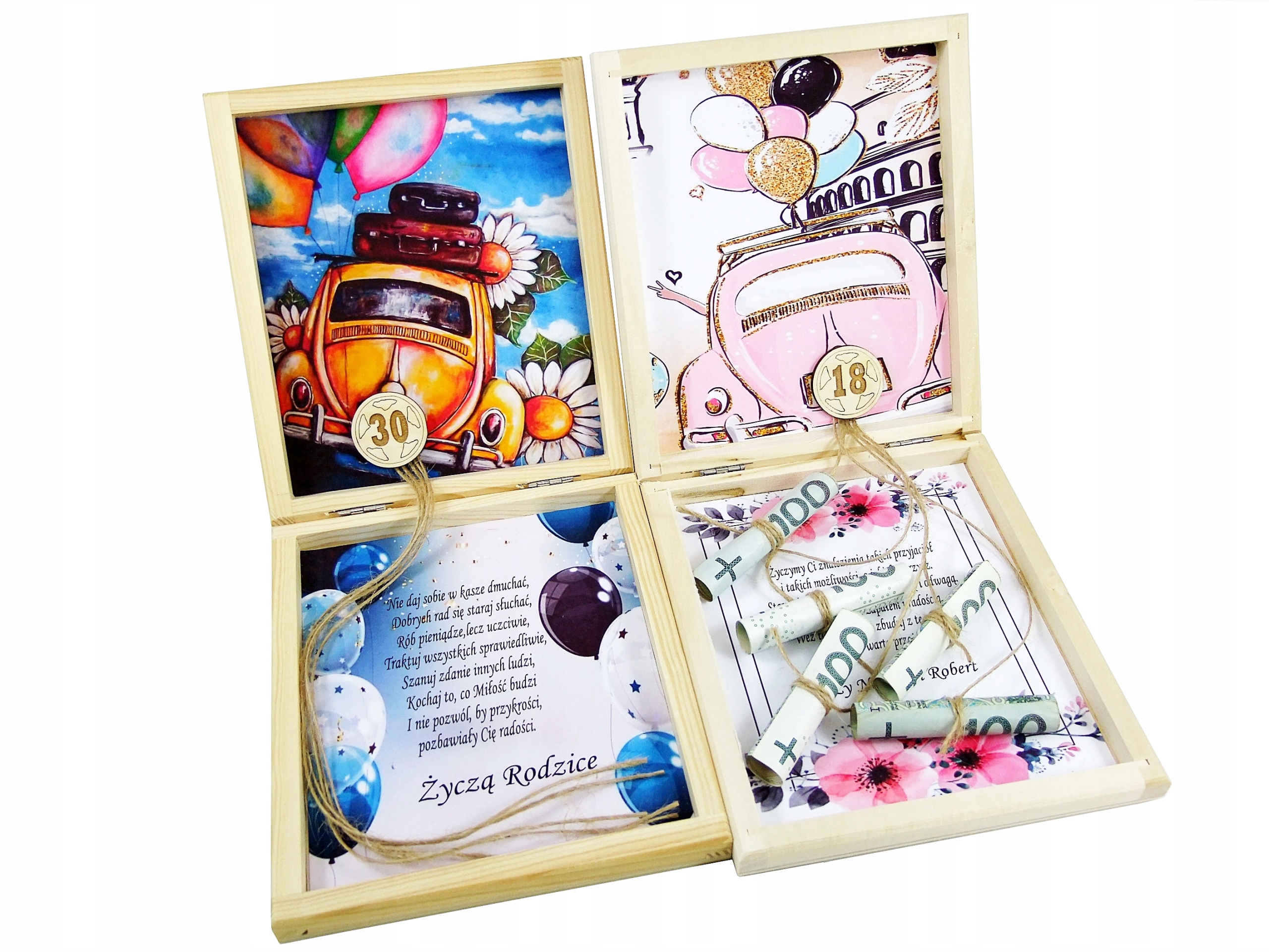 

Pudełko Na Pieniądze 18 25 40 50 Pamiątka Urodziny