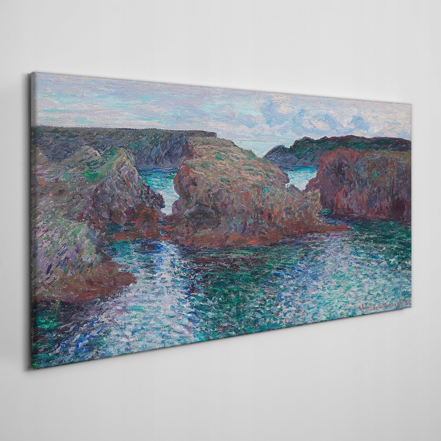 

Obraz na płótnie do salonu Skał ocean Monet 120x60