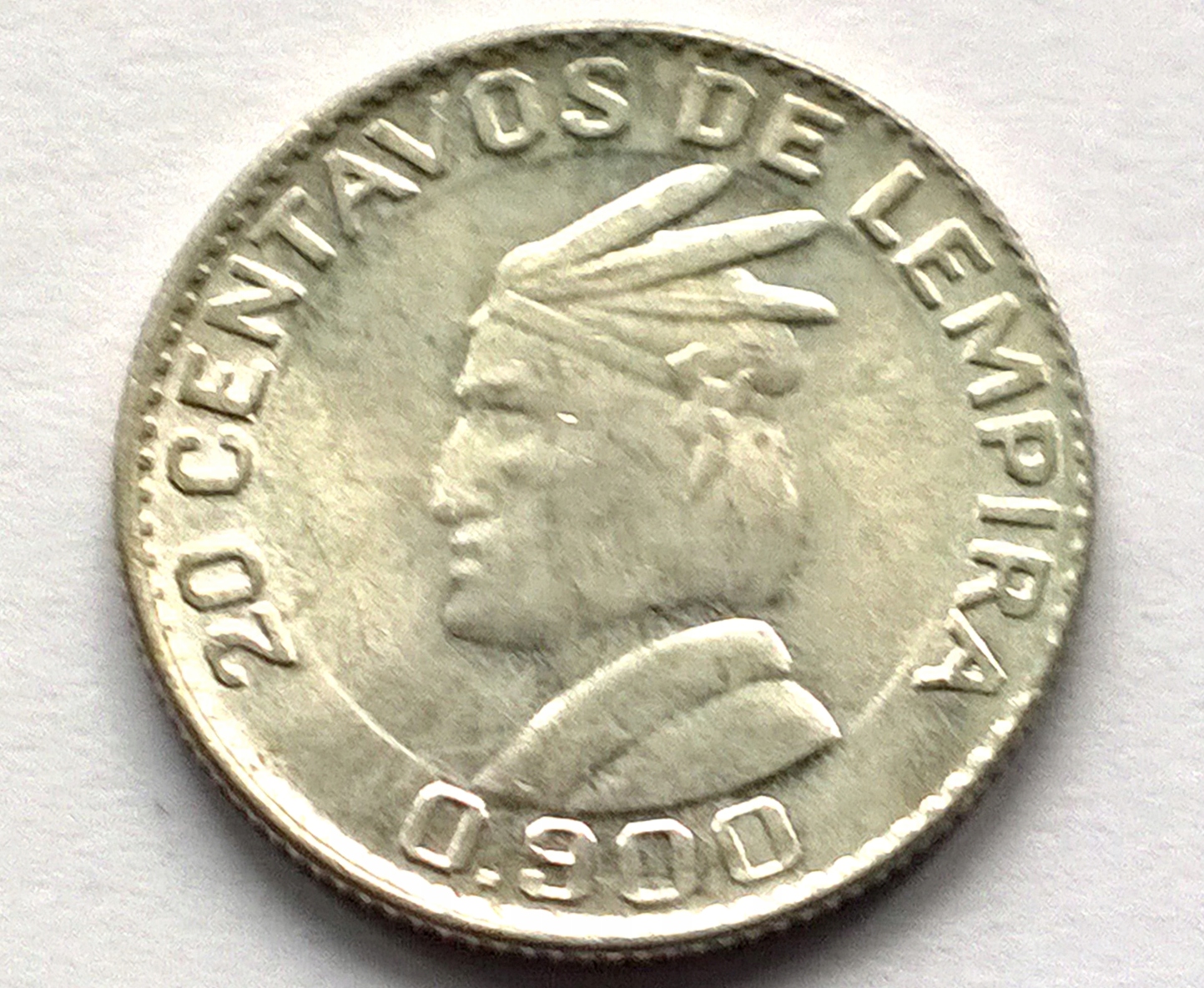 HONDURAS 20 CENTAVOS 1958 / srebro