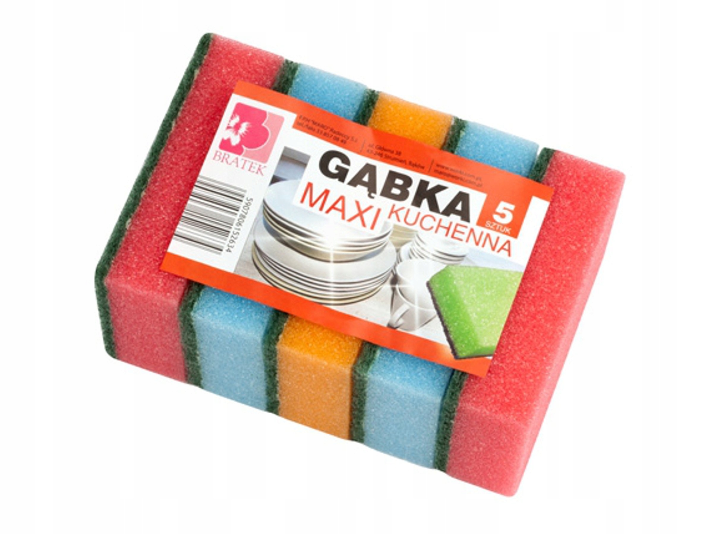 

Zmywak Gąbka Do Zmywania Naczyń 5 Sztuk Maxi