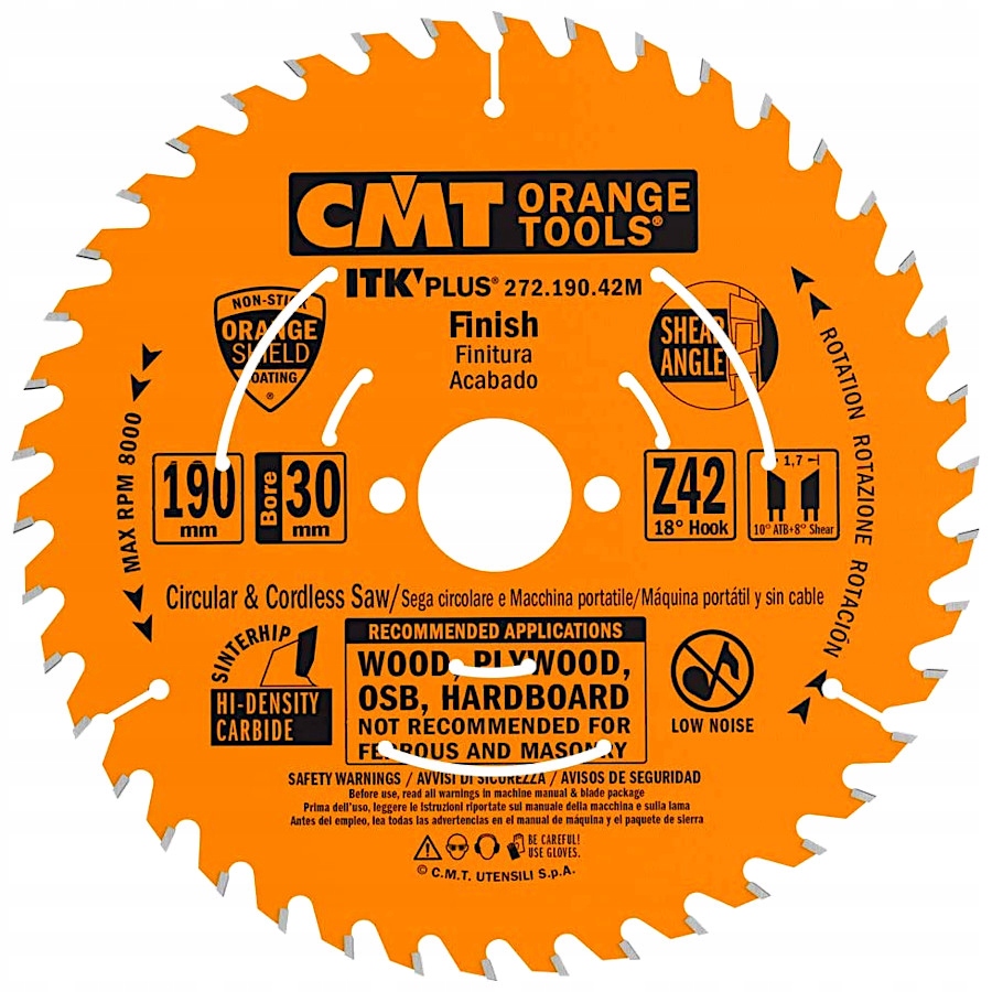 

Cmt Tarcza pilarska do cięcia drewna 190x30mm 42z
