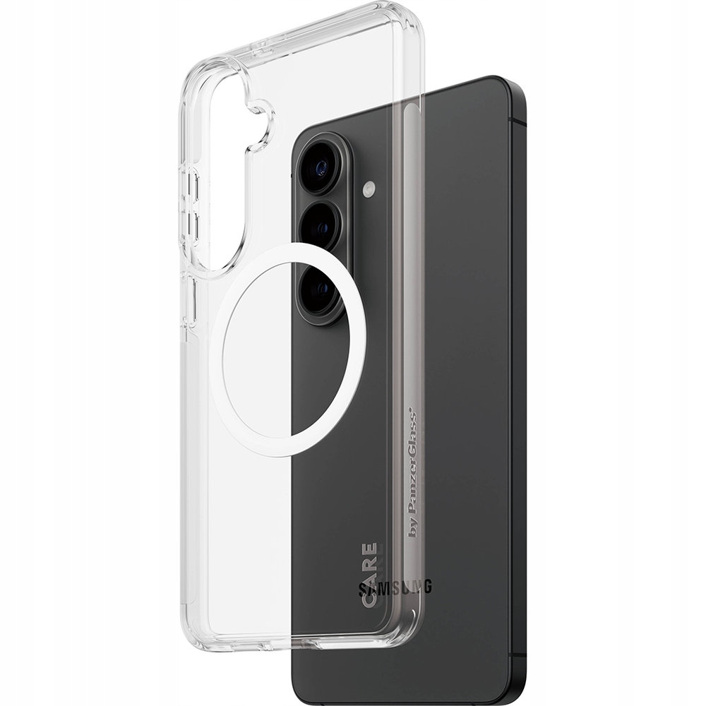 Etui Care by PanzerGlass Urban Explorer Transparent w. White Qi na Samsung