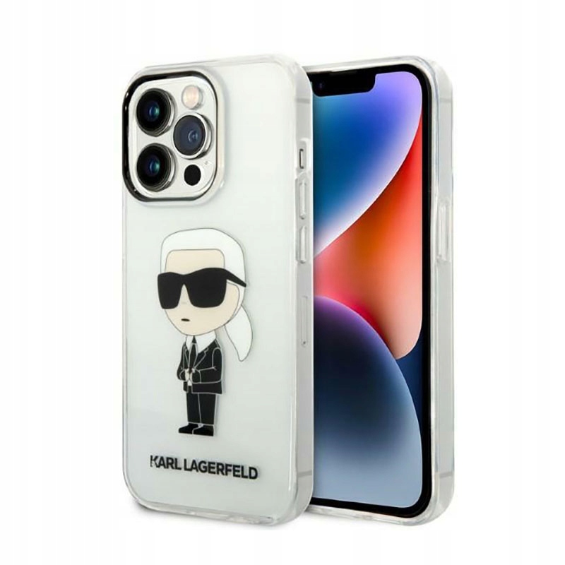 Etui Karl Lagerfeld Ikonik Karl na iPhone 14 Pro Max przezroczyste Karl